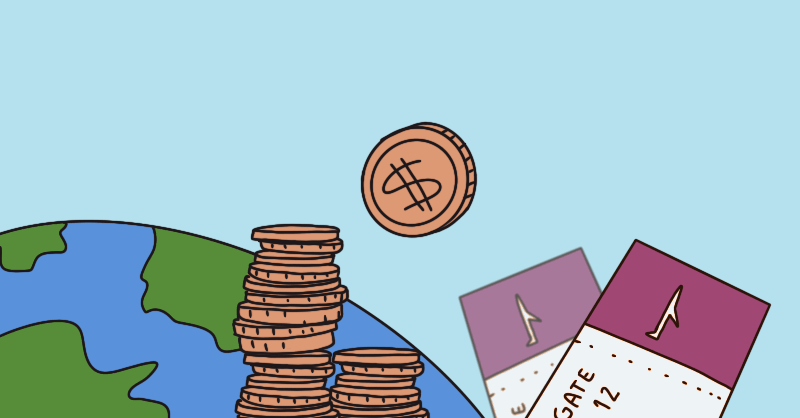 Animated gif with cash, tickets and a lock