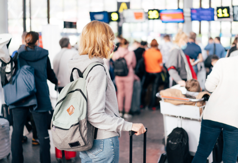 Passport checkpoint at airport
