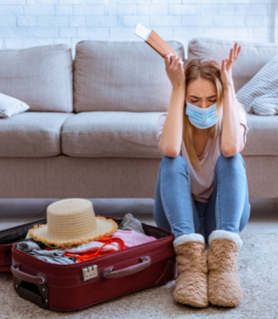 Traveler with a canceled trip